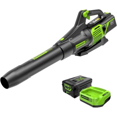 Greenworks GD60ABK4 - Lightweight Battery Leaf Blower - Power Tool Battery Included Greenworks GD60ABK4 - Lightweight Battery Leaf Blower - Power Tool Battery Included