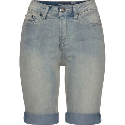 ARIZONA Damen Vintage Blaue Hochtaillierte Slim Shorts - Jeans Bermudas ARIZONA Damen Vintage Blaue Hochtaillierte Slim Shorts - Jeans Bermudas