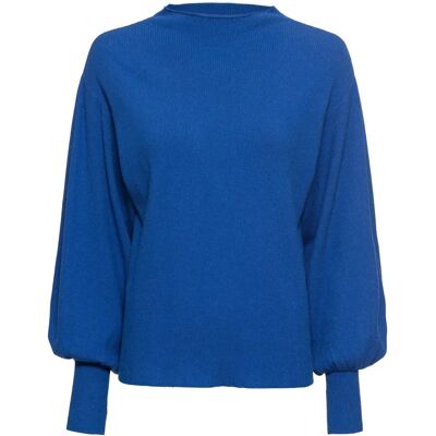 bonprix Blå ballongärmad tröja - Sweater bonprix Blå ballongärmad tröja - Sweater