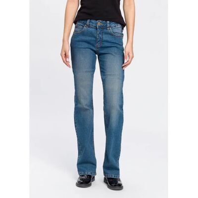 Arizona Bootcut-Jeans - Hohe Taille, Gummizug, Used Wash Arizona Bootcut-Jeans - Hohe Taille, Gummizug, Used Wash