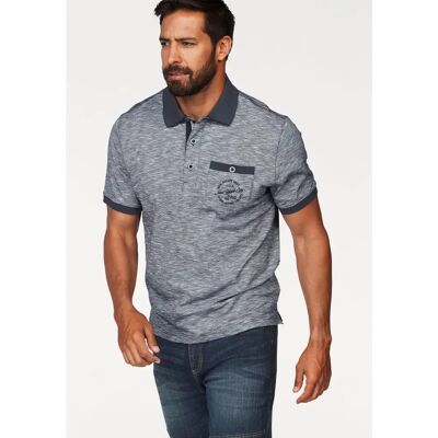 MAN'S WORLD L Blau Meliert Casual Poloshirt MAN'S WORLD L Blau Meliert Casual Poloshirt