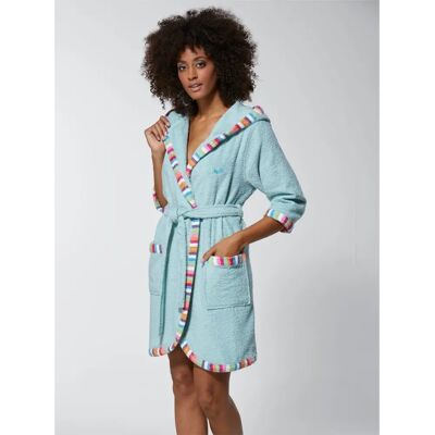 FEEL GOOD Grüner Kimono-Bademantel - Hausmantel FEEL GOOD Grüner Kimono-Bademantel - Hausmantel