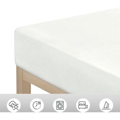 MY HOME Strawberry weiß Jersey Spannbettlaken - Fitted Sheet MY HOME Strawberry weiß Jersey Spannbettlaken - Fitted Sheet