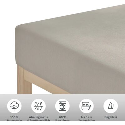 MY HOME Litschi - Jersey Spannbettlaken für Topper - Spannbettlaken MY HOME Litschi - Jersey Spannbettlaken für Topper - Spannbettlaken