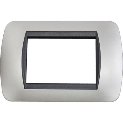R & G R&g - Placchetta copri interruttore argento per Living 3 posti - Piastra interruttore R & G R&g - Placchetta copri interruttore argento per Living 3 posti - Piastra interruttore