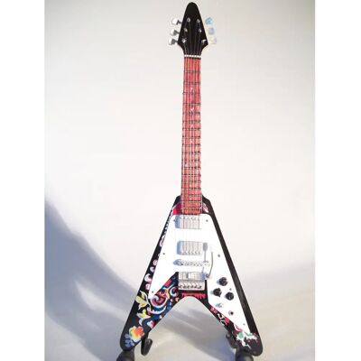Mini gitara Jimi Hendrix Psychedelic Flying V - Replika 1:1 Mini gitara Jimi Hendrix Psychedelic Flying V - Replika 1:1