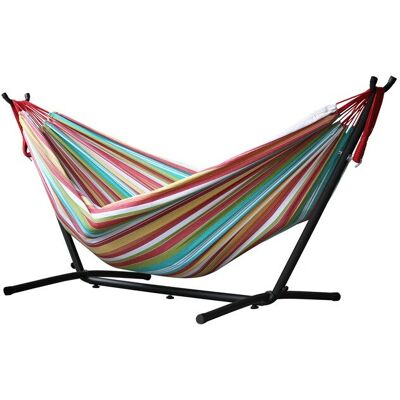 Vivere UHSDO8-26 Amaca in Cotone Multicolore - Supporto & Doppia Vivere UHSDO8-26 Amaca in Cotone Multicolore - Supporto & Doppia