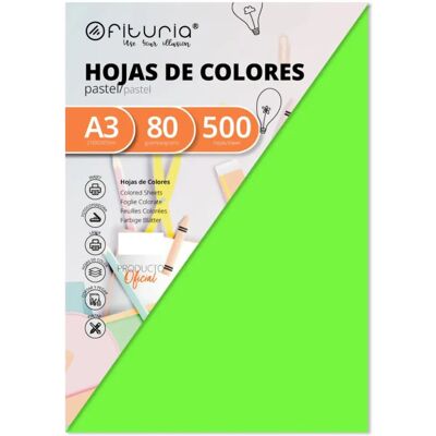 Papier pour imprimante Fabrisa Vert A3 500 Feuilles Papier pour imprimante Fabrisa Vert A3 500 Feuilles