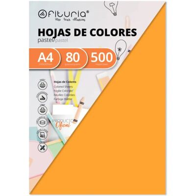 Fabrisa 500 Feuilles DIN A4 Papier Orange Fabrisa 500 Feuilles DIN A4 Papier Orange