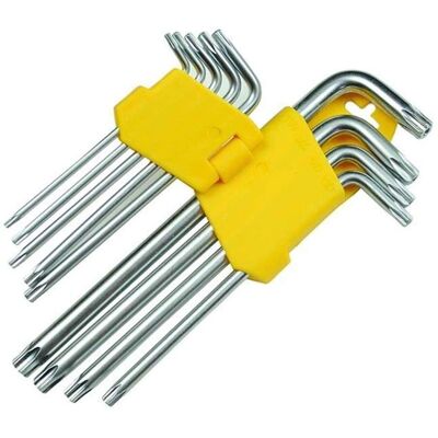 KIPPEN Modelo 1069f Juego de 9 Llaves Resistorx Largas KIPPEN Modelo 1069f Juego de 9 Llaves Resistorx Largas