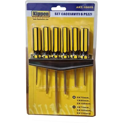 KIPPEN - 1060S - 6-delig - Magnetische punten - Schroevendraaierset KIPPEN - 1060S - 6-delig - Magnetische punten - Schroevendraaierset