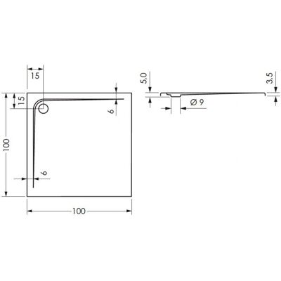 Steinkamp 100x100cm Douchebak - Plat met antislip Steinkamp 100x100cm Douchebak - Plat met antislip