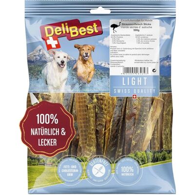 DeliBest Straußenfleisch Sticks 4 x 500 g - Hundesnacks DeliBest Straußenfleisch Sticks 4 x 500 g - Hundesnacks