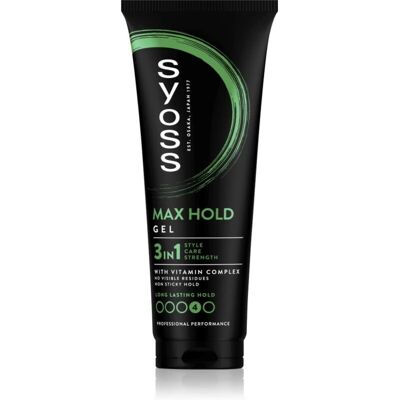 Syoss Max Hold Gel - Stark Fixierung für Haare Syoss Max Hold Gel - Stark Fixierung für Haare