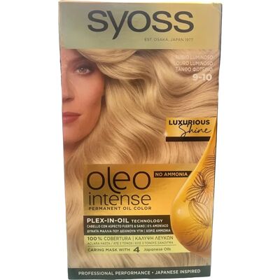 Colorazione Capelli Syoss Biondo Luminoso - Permanente, con olio - 9-10 Colorazione Capelli Syoss Biondo Luminoso - Permanente, con olio - 9-10