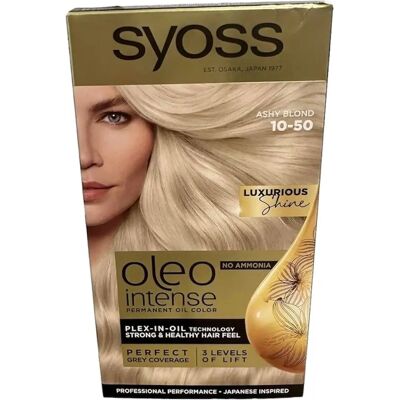 Syoss Oleo Intense Blond Cenușiu Deschis - Vopsea de păr Syoss Oleo Intense Blond Cenușiu Deschis - Vopsea de păr