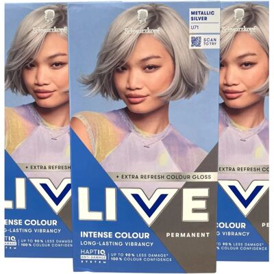Barva na vlasy Schwarzkopf U71 Metallic Silver - Dlouhotrvající živá barva Barva na vlasy Schwarzkopf U71 Metallic Silver - Dlouhotrvající živá barva