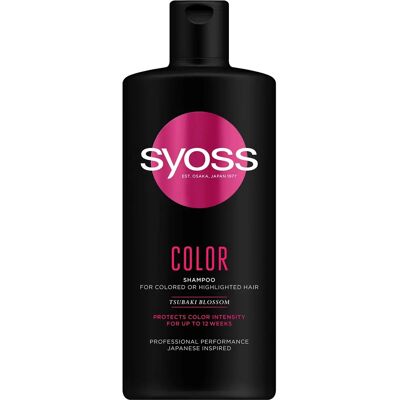 Syoss - Shampoo Couleur - Pour cheveux colorés et éclaircis - 440ml - Publicité Syoss - Shampoo Couleur - Pour cheveux colorés et éclaircis - 440ml - Publicité