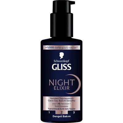 Schwarzkopf Gliss Nacht Elixier - Rekonstruierende Nachtpflege für Geschädigtes Haar Schwarzkopf Gliss Nacht Elixier - Rekonstruierende Nachtpflege für Geschädigtes Haar