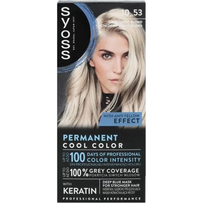 Syoss Permanent Cool Color - Haarverf - Koel lichtblond Syoss Permanent Cool Color - Haarverf - Koel lichtblond