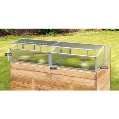 Juwel Thermo-Gewächshaus 200 - Passt auf 2x1m Hochbeet - Gartensaisonverlängerung Juwel Thermo-Gewächshaus 200 - Passt auf 2x1m Hochbeet - Gartensaisonverlängerung