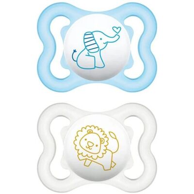 MAM Mini Air Chupete de Silicona Rosa y Blanco - Chupete MAM Mini Air Chupete de Silicona Rosa y Blanco - Chupete