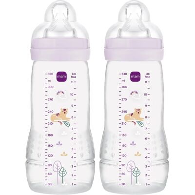MAM Easy Active Biberon Rose - 330ml, Ergonomique & Flux Rapide - Publicité MAM Easy Active Biberon Rose - 330ml, Ergonomique & Flux Rapide - Publicité