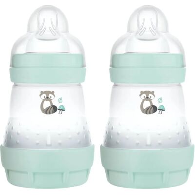 Biberon MAM 160ml Bleu - Anti-Colique, 1 Débit, Lot de 2 - Publicité Biberon MAM 160ml Bleu - Anti-Colique, 1 Débit, Lot de 2 - Publicité