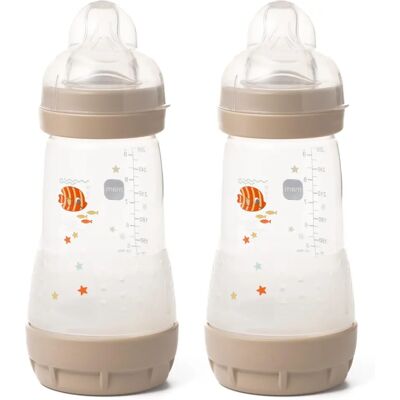 MAM Easy Start Anti Colic Bottle 260ml 2-pack - grey MAM Easy Start Anti Colic Bottle 260ml 2-pack - grey
