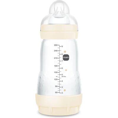 MAM Easy Start Biberon Anti-Colique +2m 260ml (1 pièce) - beige MAM Easy Start Biberon Anti-Colique +2m 260ml (1 pièce) - beige