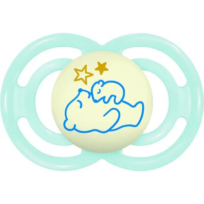 MAM Sucette Silicone Perfect Night + 16 M Bleu - Sucette MAM Sucette Silicone Perfect Night + 16 M Bleu - Sucette