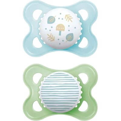 Sucette Mam Original Silicone 0-6M Bleu - Pack de 2 Sucette Mam Original Silicone 0-6M Bleu - Pack de 2