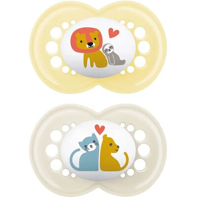 Sucettes en Silicone Original Mam - Pack de 2 pour 6 Mois+ Sucettes en Silicone Original Mam - Pack de 2 pour 6 Mois+