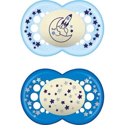 Chupeta Mam Original Night - Azul, 6+ meses Chupeta Mam Original Night - Azul, 6+ meses