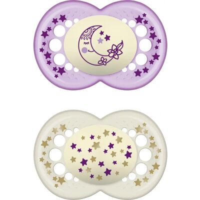 Chupeta Mam Night Rosa 6+ Silicone - Chupetas para Bebês Chupeta Mam Night Rosa 6+ Silicone - Chupetas para Bebês