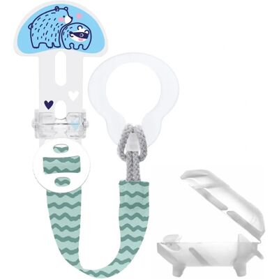 Mam Blue Pacifier Clip and Cover - Baby Teething Accessory Mam Blue Pacifier Clip and Cover - Baby Teething Accessory
