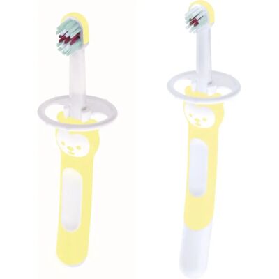 Set de cepillos MAM Baby para aprender a cepillar - Pequeño, Suave, Guiado Set de cepillos MAM Baby para aprender a cepillar - Pequeño, Suave, Guiado