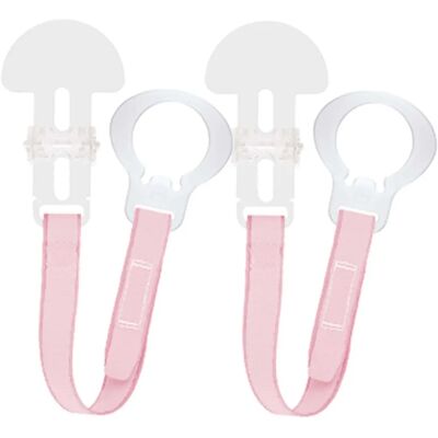 MAM Roze Baby Speen Clips - Speenketting Past Alle MAM Speentjes MAM Roze Baby Speen Clips - Speenketting Past Alle MAM Speentjes