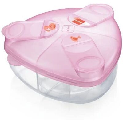 MAM Milk Box - Contenitore di latte in polvere compatto e triangolare - Rosa MAM Milk Box - Contenitore di latte in polvere compatto e triangolare - Rosa