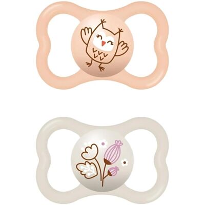 Succhietto in Silicone Mam Rosa e Bianco 6+ Mesi - Comfort Bebè Succhietto in Silicone Mam Rosa e Bianco 6+ Mesi - Comfort Bebè