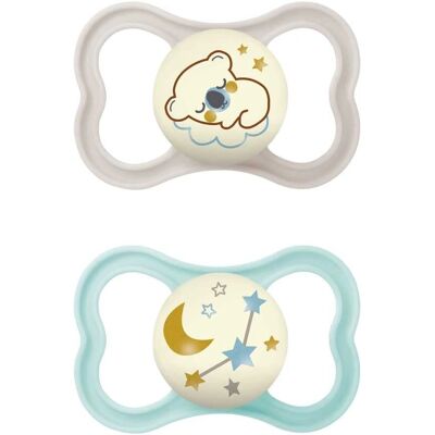 Succhietto Mam Air Night - Morbido, Luminoso, Traspirante - 6+ Mesi Succhietto Mam Air Night - Morbido, Luminoso, Traspirante - 6+ Mesi