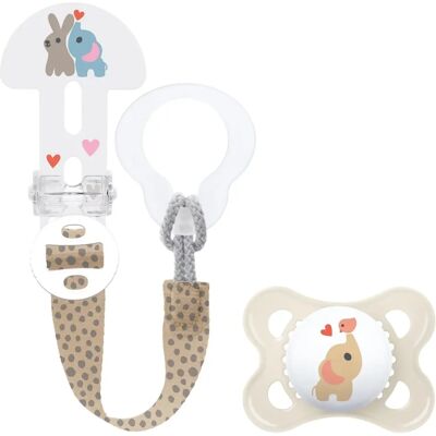 MAM S226 Sucette - Silicone SkinSoftTM, Symétrique, avec Clip MAM S226 Sucette - Silicone SkinSoftTM, Symétrique, avec Clip