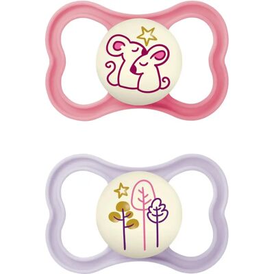 Sucette Air Night Rose en Silicone +6M - Mam Sucette Air Night Rose en Silicone +6M - Mam
