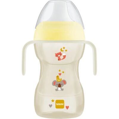 Tasse bébé MAM Night avec poignée phosphorescente antidérapante BPA Libre 270ml - Tasse bébé Tasse bébé MAM Night avec poignée phosphorescente antidérapante BPA Libre 270ml - Tasse bébé