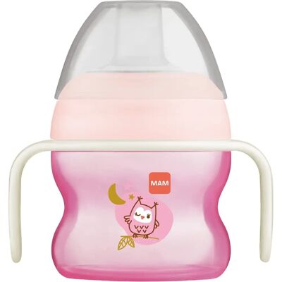 MAM Pink Glow in the Dark Baby Cup 150ml - Baby Feeding MAM Pink Glow in the Dark Baby Cup 150ml - Baby Feeding
