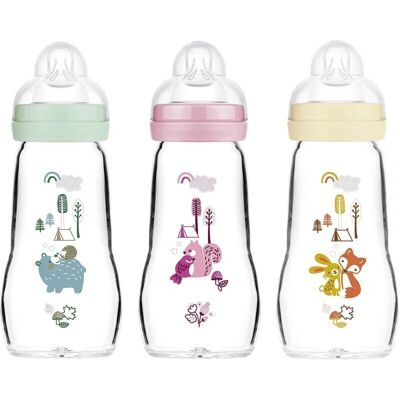 MAM Feel Good Babyflasche - Glas, Ergonomisch, 260ml MAM Feel Good Babyflasche - Glas, Ergonomisch, 260ml