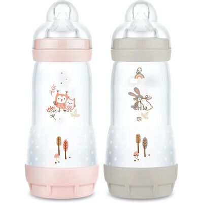 MAM Easy Start 2 Biberons pour bébé - Anti-coliques 320ml - Rose - Publicité MAM Easy Start 2 Biberons pour bébé - Anti-coliques 320ml - Rose - Publicité
