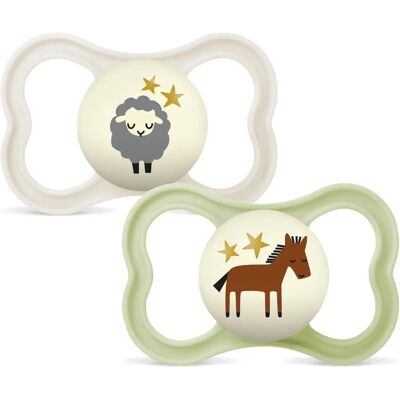 Sucette Supreme Night en silicone MAM - Symétrique - +6M Sucette Supreme Night en silicone MAM - Symétrique - +6M