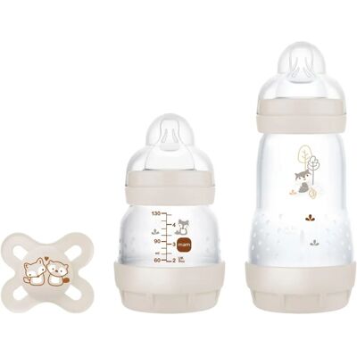 Mam Babyflaschen-Set - Anti-Koliken, 2 x 160/260ml, Schnuller, Blau Mam Babyflaschen-Set - Anti-Koliken, 2 x 160/260ml, Schnuller, Blau