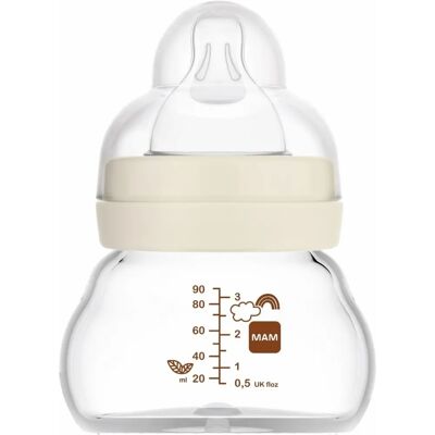 MAM Baby Glasflasche - 90ml, Neutral, Feel Good MAM Baby Glasflasche - 90ml, Neutral, Feel Good